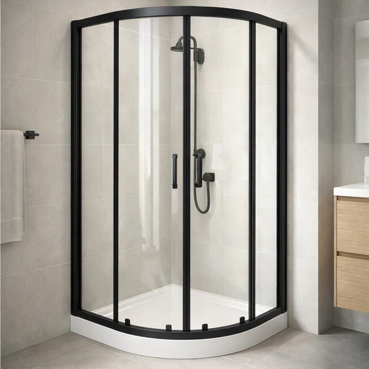 H&F Douchecabine Kwartrond Mat