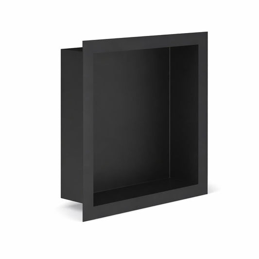 H&F Inbouw Toiletrolhouder Mat Zwart