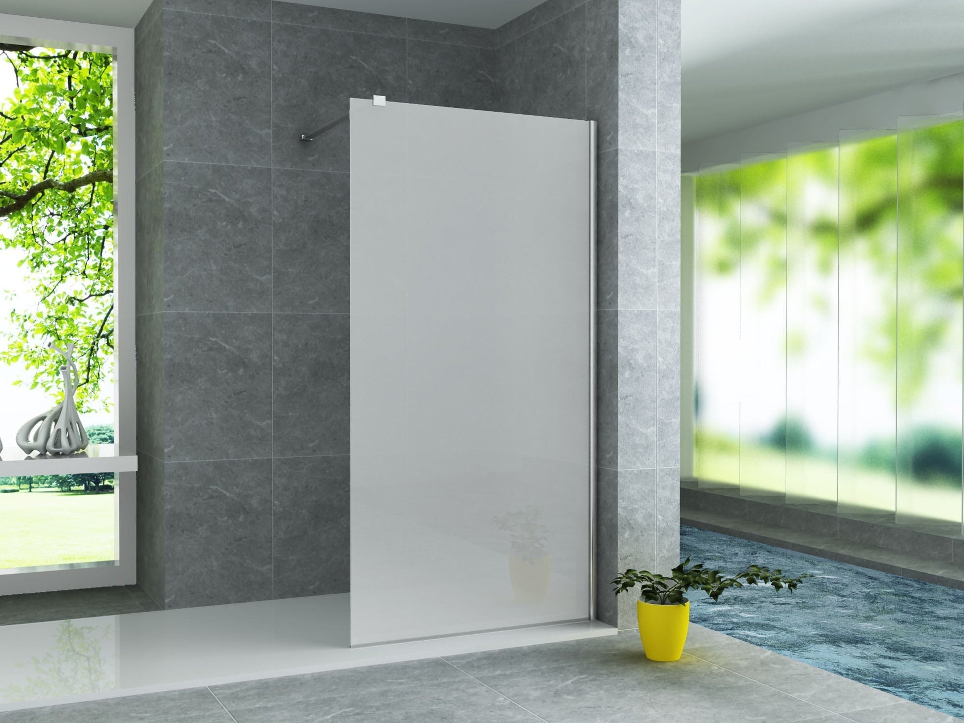 H&F Douchewand Inloopdouche Glas