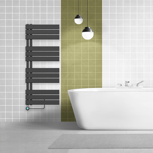 H&F Design Handdoekradiator Links Aansluiting Mat