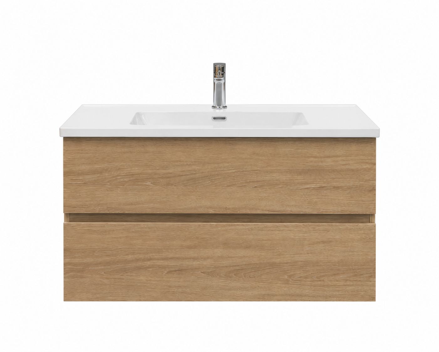 H&F Badkamer Meubelset Enkel Eikgrijs Mat (B X D X H)
