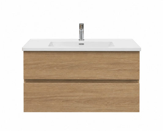 H&F Badkamer Meubelset Enkel Eikgrijs Mat (B X D X H)