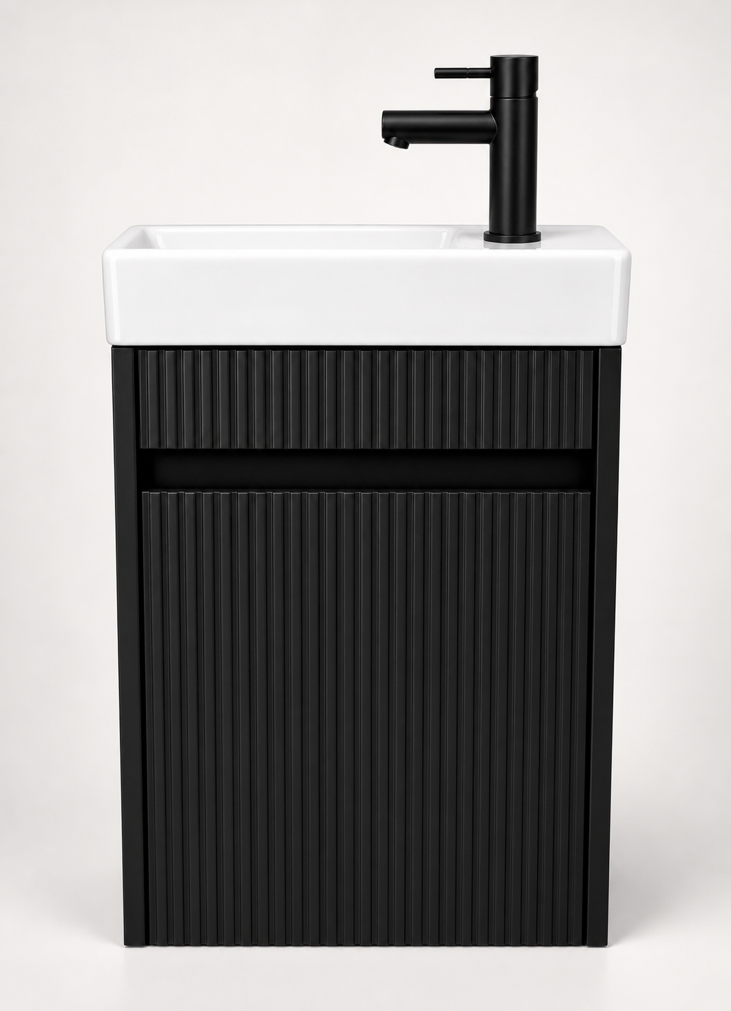 H&F Toilet Meubelset Mat Geribbeld Incl. E Kraan, Sifon En E Popup , (B X D X H)