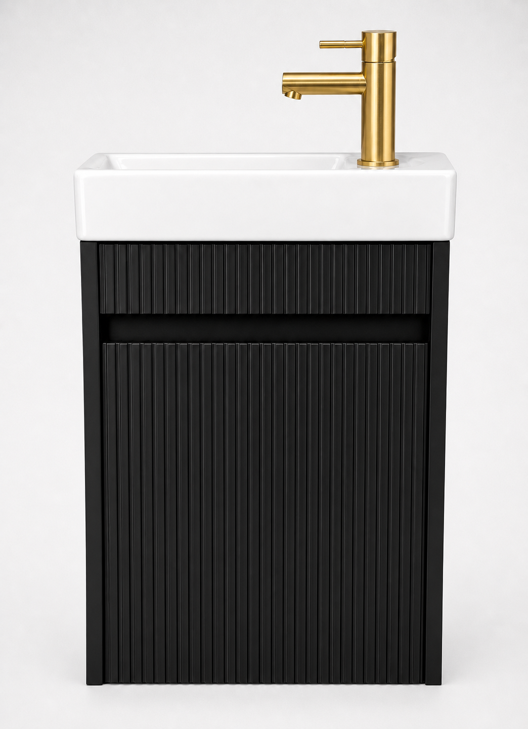 H&F Toilet Meubelset Mat Geribbeld Incl. Kraan , Sifon En Popup , (B X D X H)