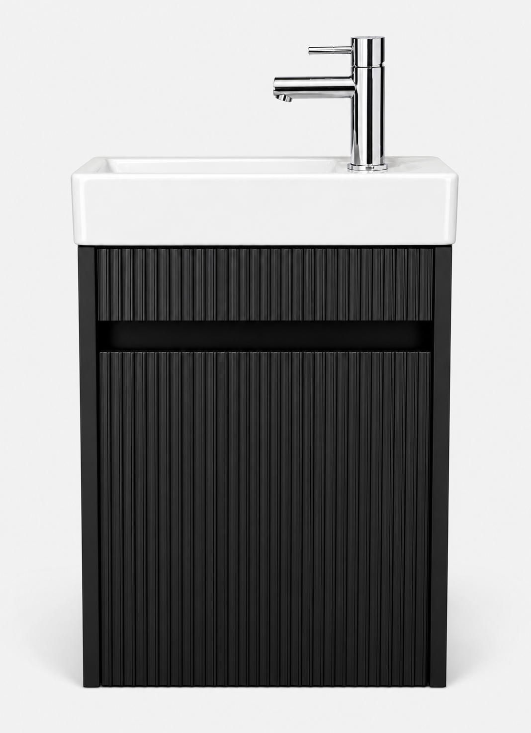 H&F Toilet Meubelset Mat Geribbeld Incl. Kraan, Sifon En Popup , (B X D X H)