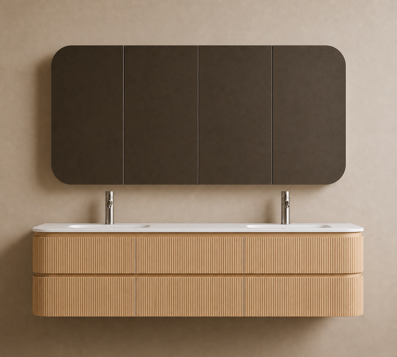 H&F Badkamer Meubel Set ,5 Incl. Lavabo (Twincurva Iii)