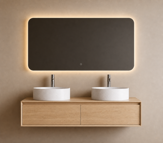 H&F Badkamer Meubelset Incl. Twee Lavabo'S 39,, (Floating Ii)