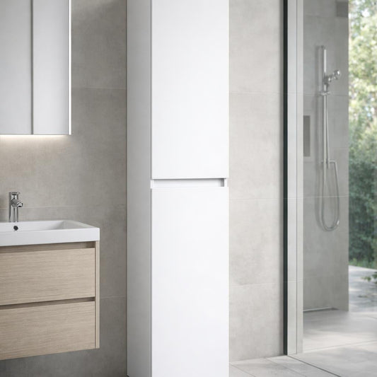 H&F Badkamer Kolomkast Hoogglans met 4 Compartimenten